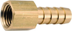 ANDERSON METALS - 1/2 NPT Thread Hose Barb x Female NPT Connector - 3/8" ID Hose, Lead Free Brass - Americas Industrial Supply