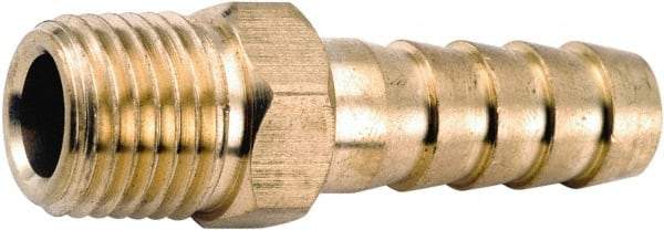 ANDERSON METALS - 1/2 NPT Thread Hose Barb x Male NPT Connector - 5/8" ID Hose, Lead Free Brass - Americas Industrial Supply