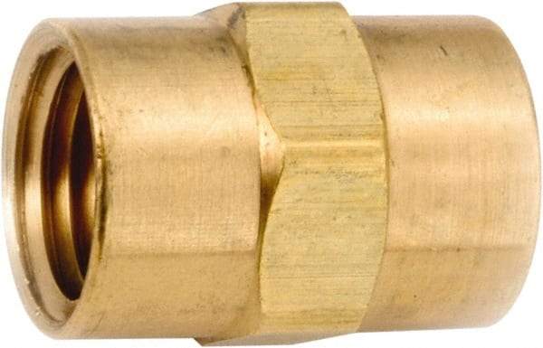 ANDERSON METALS - 1/2-14 Female Thread, Lead Free Brass Industrial Pipe Coupling - FNPT, 1,000 psi - Americas Industrial Supply