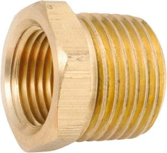 ANDERSON METALS - 3/4-14 Male Thread x 3/8-18 Female Thread, Lead Free Brass Industrial Pipe Hex Bushing - MNPT x FNPT, 1,000 psi - Americas Industrial Supply