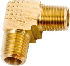 ANDERSON METALS - 3/8-18 Male Thread, Lead Free Brass Industrial Pipe 90° Male Elbow - MNPT, 1,000 psi - Americas Industrial Supply