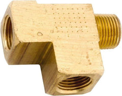 ANDERSON METALS - 1/4-18 Male Thread x 1/4-18 Female Thread, Lead Free Brass Industrial Pipe Street Tee - MNPT x FNPT, 1,000 psi - Americas Industrial Supply