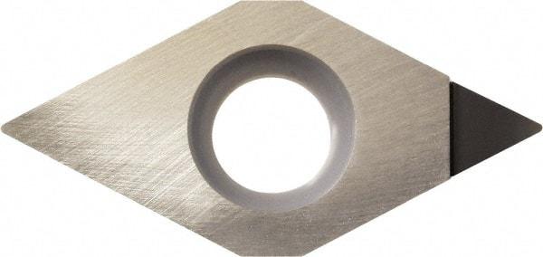 Kyocera - DCMT32.50.5 Grade KPD001 Polycrystalline Diamond (PCD) Turning Insert - Uncoated, 55° Diamond, 3/8" Inscr Circle, 5/32" Thick, 0.008" Corner Radius - Americas Industrial Supply