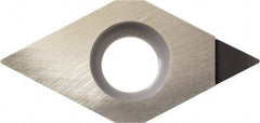Kyocera - DCMT32.51 Grade KPD001 Polycrystalline Diamond (PCD) Turning Insert - Uncoated, 55° Diamond, 3/8" Inscr Circle, 5/32" Thick, 1/64" Corner Radius - Americas Industrial Supply