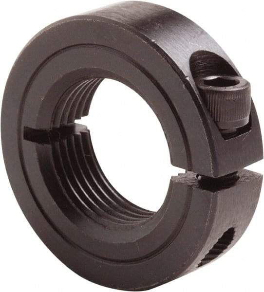 Climax Metal Products - 1-12 Thread, Steel, One Piece Threaded Shaft Collar - 1-3/4" Outside Diam, 1/2" Wide - Americas Industrial Supply