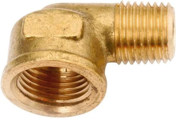 ANDERSON METALS - Class NSF, 1/4 x 3/8", Lead Free Brass 90° Street Elbow - NPT - Americas Industrial Supply