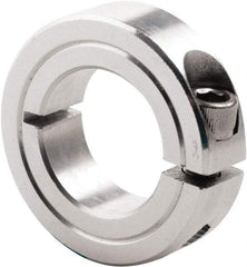 Climax Metal Products - 1/2" Bore, Steel, One Piece Clamp Collar - 1-1/8" Outside Diam, 13/32" Wide - Americas Industrial Supply