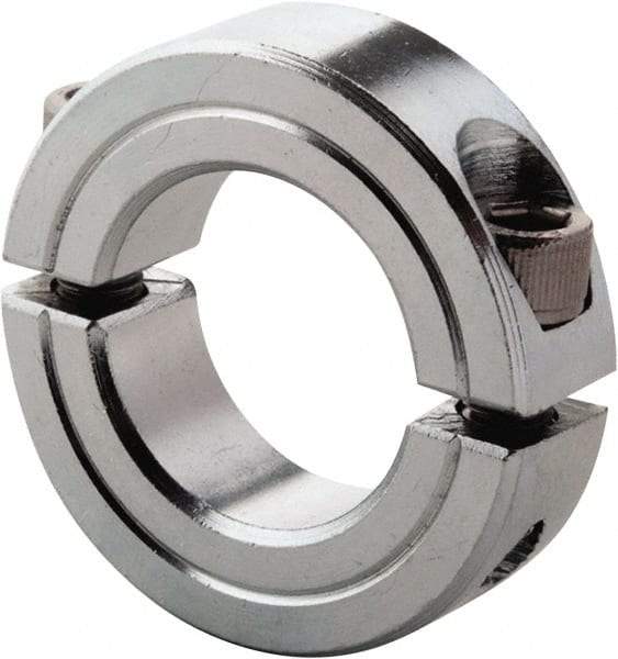 Climax Metal Products - 3" Bore, Steel, Two Piece Clamp Collar - 4-1/4" Outside Diam, 7/8" Wide - Americas Industrial Supply