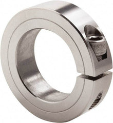 Climax Metal Products - 3-7/16" Bore, Stainless Steel, One Piece Clamp Collar - 4-3/4" Outside Diam, 7/8" Wide - Americas Industrial Supply