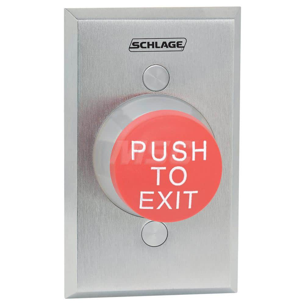 Pushbutton Switches; Switch Type: Push Button; Pushbutton Type: Mushroom Head; Pushbutton Shape: Round; Pushbutton Color: Red; Operator Illumination: NonIlluminated; Operation Type: Momentary (MO); Amperage (mA): 5; Voltage: 12-24; Contact Form: SPDT; Amp