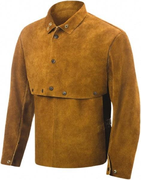Steiner - Size XL, 19" Long, Cape Sleeves & Bib - Leather, Brown - Americas Industrial Supply