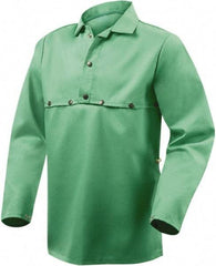 Steiner - Size 3XL, Flame Resistant, Cape Sleeves & Bib - Cotton, 9 oz, Green - Americas Industrial Supply