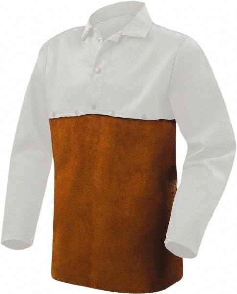 Steiner - Size 22 x 19, 19" Long, Detachable Bib - Leather, Brown - Americas Industrial Supply