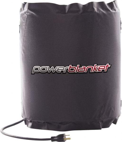 Powerblanket - 12" Wide, 5 Gallon Wrap-Around Drum Heater - 120 Volt, 60 Watts to 120 Watts, 0.5 Amps, 0°F to 100°F Thermostat Rating - Americas Industrial Supply