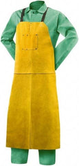 Steiner - 24 x 48" General Purpose Waist Apron - Leather, Yellow, 1 Pocket, Strap Closure - Americas Industrial Supply