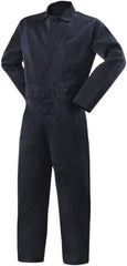 Steiner - Size 3XL, Navy Blue, Snap, Flame Resistant/Retardant Coverall - Cotton, 5 Pockets - Americas Industrial Supply