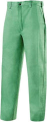 Steiner - Cotton Flame Resistant/Retardant Pants - Zipper Closure, 4 Pockets, 38" Waist, 34" Inseam, Green, ASTM D6413-10 - Americas Industrial Supply