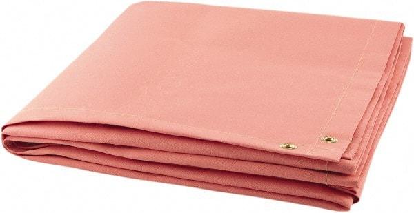 Steiner - 8' High x 6' Wide x 0.016" Thick Acrylic Coated Fiberglass Welding Blanket - Salmon, Grommet - Americas Industrial Supply