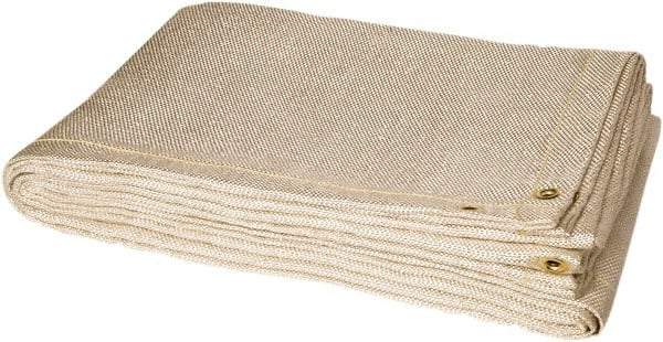 Steiner - 6' High x 6' Wide x 0.05" Thick Fiberglass Welding Blanket - Tan, Grommet - Americas Industrial Supply