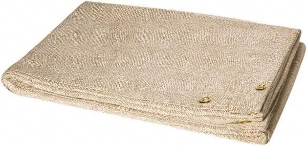 Steiner - 8' High x 8' Wide x 0.035" Thick Fiberglass Welding Blanket - Tan, Grommet - Americas Industrial Supply