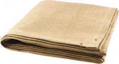 Steiner - 8' High x 6' Wide x 0.08" Thick Coated Fiberglass Welding Blanket - Tan, Grommet - Americas Industrial Supply