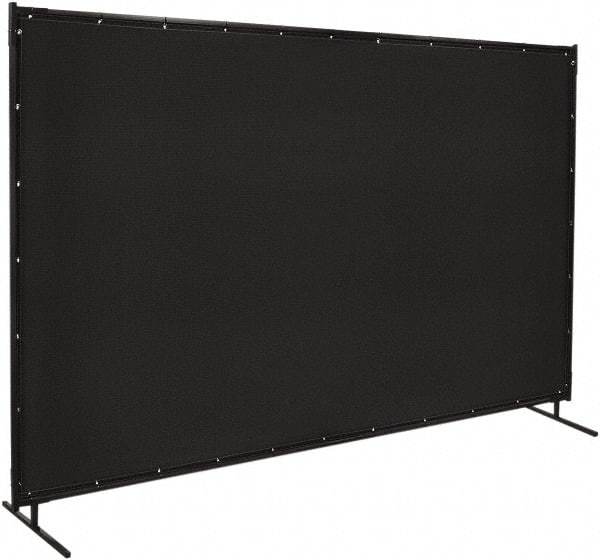 Steiner - 6' Wide x 10' High, Vinyl Laminated Polyester Portable Welding Screen - Black - Americas Industrial Supply