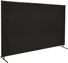 Steiner - 6' Wide x 10' High, Vinyl Laminated Polyester Portable Welding Screen - Black - Americas Industrial Supply