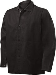Steiner - Size S Flame Resistant/Retardant Jacket - Black, Cotton, Snaps Closure - Americas Industrial Supply