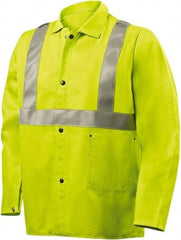 Steiner - Size 4XL Flame Resistant/Retardant Jacket - Lime, Cotton, Snaps Closure - Americas Industrial Supply
