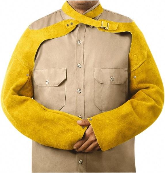 Steiner - Size Adjustable, Bourbon (Color) Leather Sleeve - 23" Long Sleeve, Neck Strap with Snap Wrist - Americas Industrial Supply