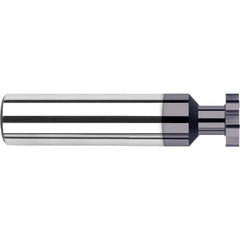 Harvey Tool - 1/4" Cut Diam, 3/32" Cut Width, 1/4" Shank, Straight-Tooth Woodruff Keyseat Cutter - Exact Industrial Supply