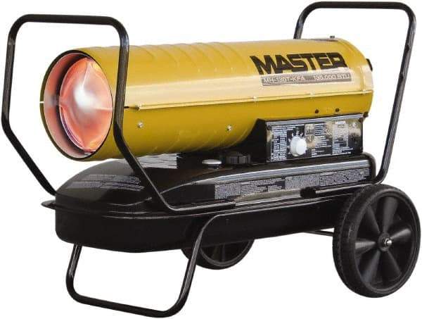 Master - 135,000 BTU Rating, Multi-Fuel Forced Air Heater - 3,375 Sq Ft Max Heating Area, 10 Gal Capacity, Fuel with Kerosene, Diesel & Fuel Oil - Americas Industrial Supply