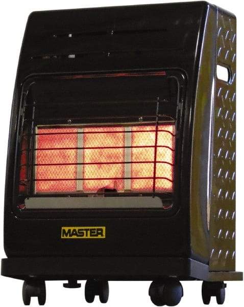 Master - 6,600 to 18,000 BTU, Portable Propane Heater - 20 Lb Fuel Capacity, 15.4" Long x 19.3" Wide x 23-5/8" High - Americas Industrial Supply