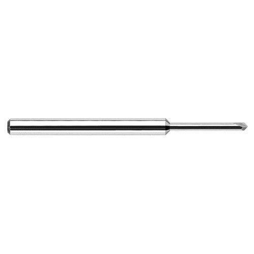 Chamfer Cutters - 0.0470″ (3/64″) Neck Diameter × 0.1410″ Reach × 45° per side Carbide Pointed Chamfer Cutter, 2 Flutes - Exact Industrial Supply