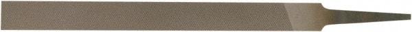 Nicholson - 4" Standard Precision Swiss Pattern Equalling File - Double Cut, 13/32" Width Diam x 5/64" Thick, With Tang - Americas Industrial Supply