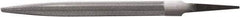 Nicholson - 8" Standard Precision Swiss Pattern Half Round File - Double Cut, 47/64" Width Diam x 3/16" Thick, With Tang - Americas Industrial Supply