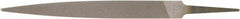 Nicholson - 4" Standard Precision Swiss Pattern Warding File - Double Cut, 29/64" Width Diam x 3/64" Thick, With Tang - Americas Industrial Supply