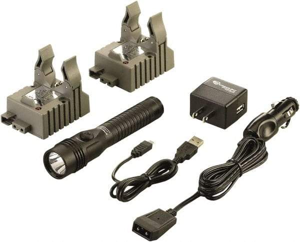 Streamlight - White LED Bulb, 700 Lumens, Industrial/Tactical Flashlight - Black Aluminum Body, 1 3.75V Lithium-Ion Battery Included - Americas Industrial Supply