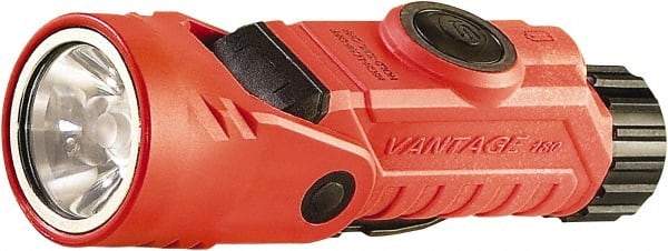 Streamlight - White LED Bulb, 250 Lumens, Hands-free Flashlight - Orange Plastic Body, 2 CR123A Lithium Batteries Included - Americas Industrial Supply