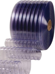 Clearway Door - Clear Ribbed QuickStrip Roll Dock Curtain Strips - 16" Wide x 100' Long x 0.144" Thick - Americas Industrial Supply
