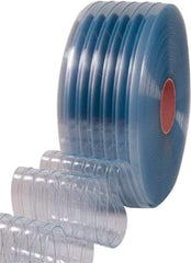 Clearway Door - Clear Ribbed Bulk Strip Roll Dock Curtain Strips - 8" Wide x 150' Long x 0.072" Thick - Americas Industrial Supply
