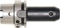 Bilz - HSK100A 3/8" Shank Diam Taper Shank 3/8" Hole End Mill Holder/Adapter - 1" Nose Diam, 6.3" Projection, Through-Spindle, Through-Bore & DIN Flange Coolant - Exact Industrial Supply
