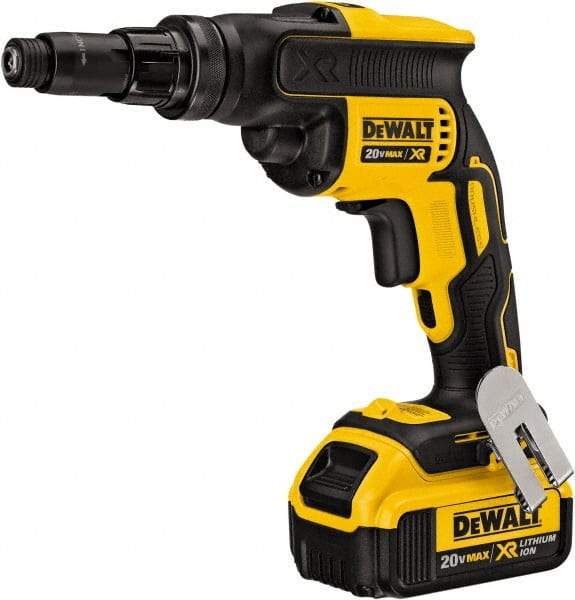 DeWALT - 20 Volt Lithium-Ion Battery Pistol Grip Cordless Screwdriver - 2,000 RPM - Americas Industrial Supply