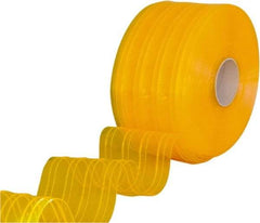 Clearway Door - Clear/Yellow Ribbed QuickStrip Roll Dock Curtain Strips - 12" Wide x 150' Long x 0.11" Thick - Americas Industrial Supply