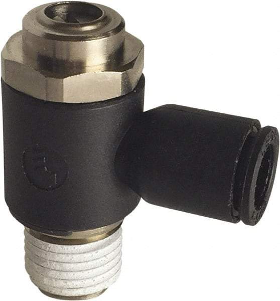 Legris - Speed & Flow Control Valves   Valve Type: Compact Meter Out Flow Control    Male Thread Size: 1/4 - Americas Industrial Supply