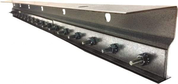 Clearway Door - 4' Long Galvanized Steel Dock Strip Door Mounting Hardware - Use with PVC Strips - Americas Industrial Supply