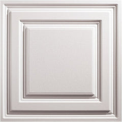 Genesis - Pack of 12 Icon Relief 23-3/4" x 23-3/4" x 0.11" Vinyl Ceiling Tiles - Americas Industrial Supply