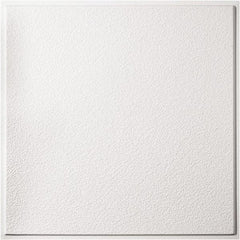 Genesis - 23-3/4" Long x 23-3/4" Wide x 0.11" Thick, Vinyl Ceiling Tile - ASTM E-84 Specification, White - Americas Industrial Supply