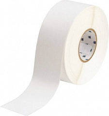 Brady - 2-1/4" Wide x 1,200" Long, White Polyester Label Tape - For BradyJet J5000 - Americas Industrial Supply