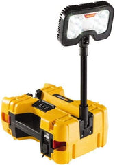 Pelican Products, Inc. - 12 Volt, Cordless, LED Portable Floor Work Light - 1 Head, 4,000 Lumens, Polypropylene, 12" High - Americas Industrial Supply